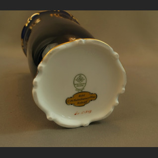 Wazon Hutschenreuther granatowy z kwiatami kobalt