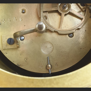 Zegar antyk kominkowy marmurowy z orłem 