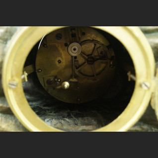 Zegar myśliwski kominkowy antyk  Polowanie 