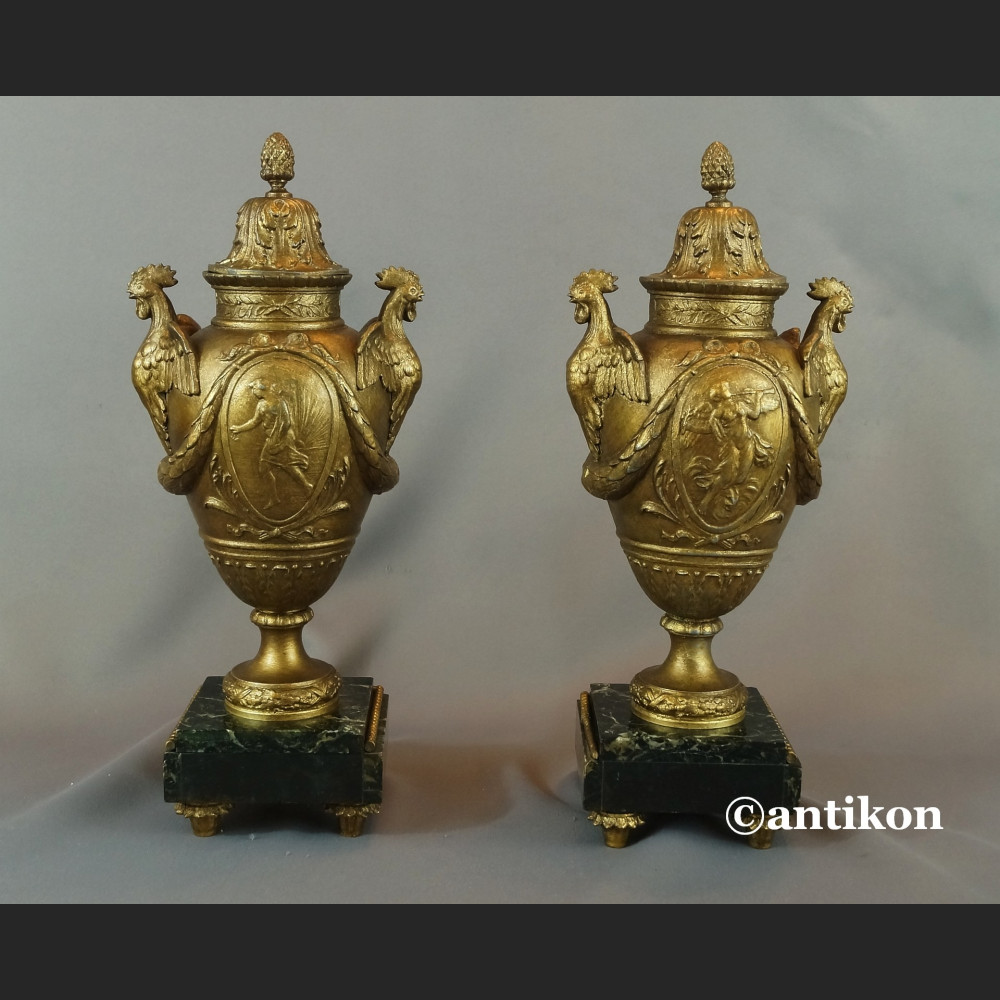 Zegar myśliwski kominkowy antyk  Polowanie 