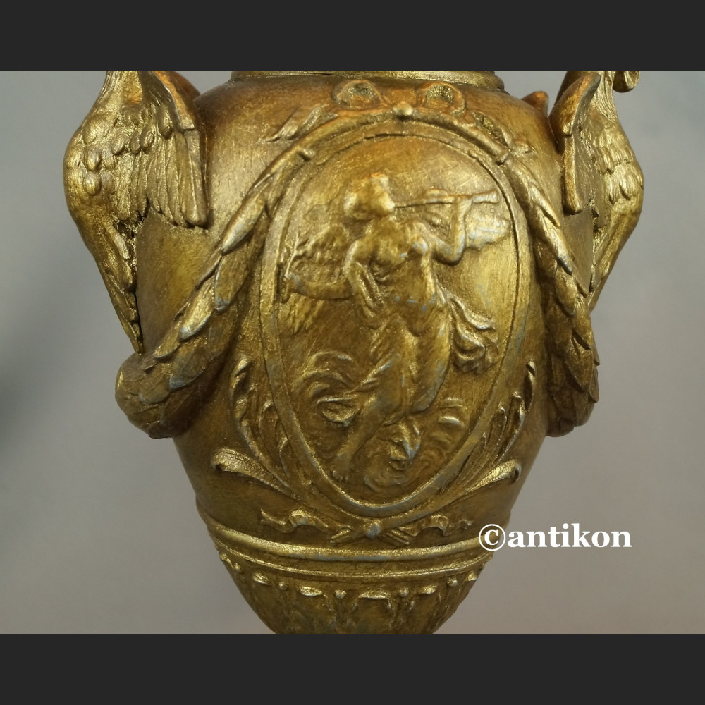 Zegar myśliwski kominkowy antyk  Polowanie 