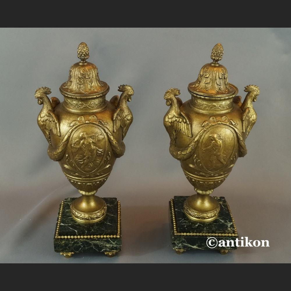 Zegar myśliwski kominkowy antyk  Polowanie 