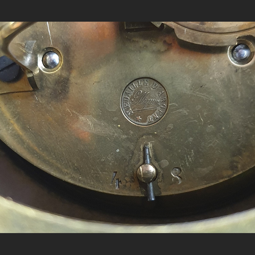 Barokowy zegar antyk z kandelabrami i aniołkami  Barokowy zegar antyk z kandelabrami i aniołkami