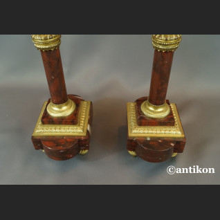 Barokowy zegar antyk z kandelabrami i aniołkami  Barokowy zegar antyk z kandelabrami i aniołkami