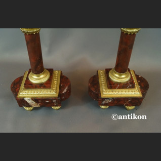 Barokowy zegar antyk z kandelabrami i aniołkami  Barokowy zegar antyk z kandelabrami i aniołkami