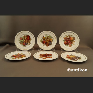 Talerze z owocami Rosenthal Maria 6 szt stara Bawarska porcelana Talerze z owocami Rosenthal Maria 6 szt stara Bawarska porcelana