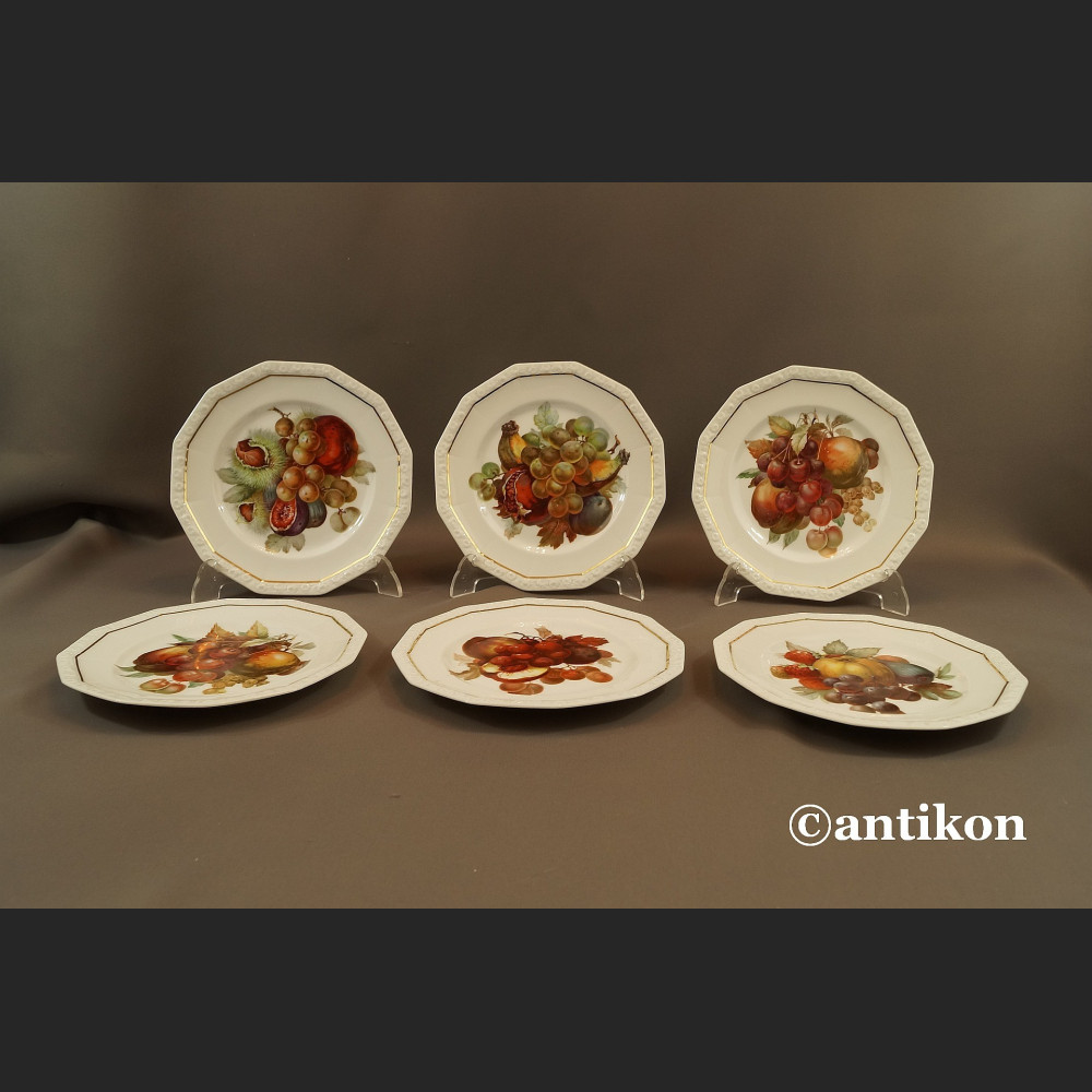 Talerze z owocami Rosenthal Maria 6 szt stara Bawarska porcelana Talerze z owocami Rosenthal Maria 6 szt stara Bawarska porcelana