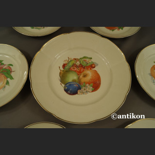 Talerze z owocami Chodzież stara porcelana Talerze z owocami Chodzież stara porcelana