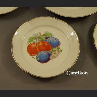 Talerze z owocami Chodzież stara porcelana Talerze z owocami Chodzież stara porcelana