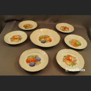 Talerze z owocami Chodzież stara porcelana Talerze z owocami Chodzież stara porcelana