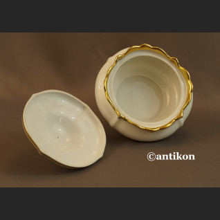 Bomboniera Rosenthal Pompadour biała złocona Bomboniera Rosenthal Pompadour biała złocona