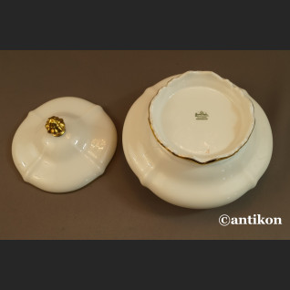 Bomboniera Rosenthal Pompadour biała złocona Bomboniera Rosenthal Pompadour biała złocona