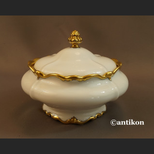 Bomboniera Rosenthal Pompadour biała złocona Bomboniera Rosenthal Pompadour biała złocona