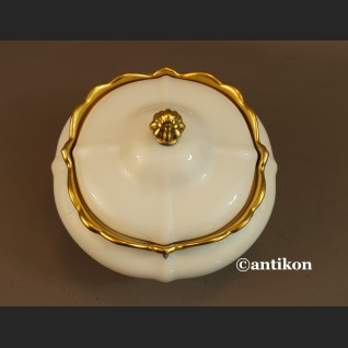 Bomboniera Rosenthal Pompadour biała złocona Bomboniera Rosenthal Pompadour biała złocona