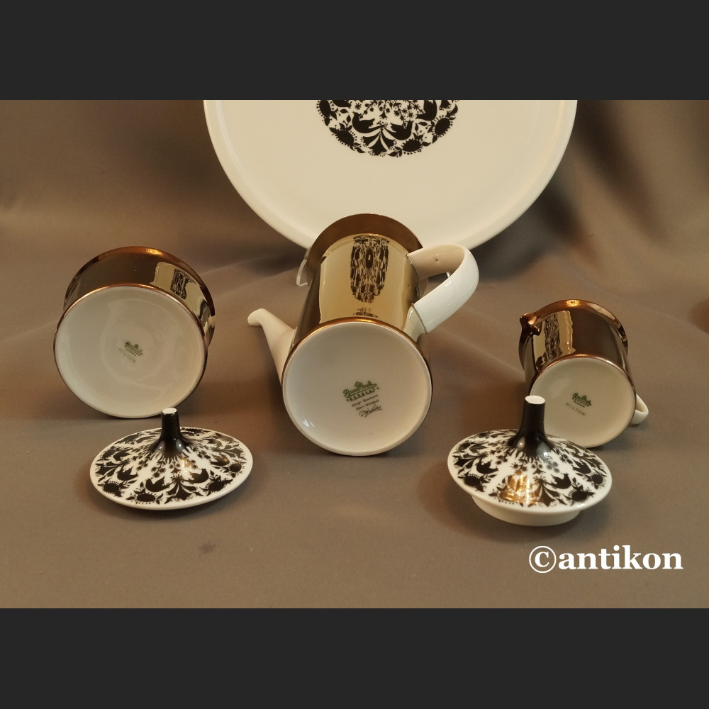 Serwis Rosenthal kawowy miedziany na 5 osób Hilton 