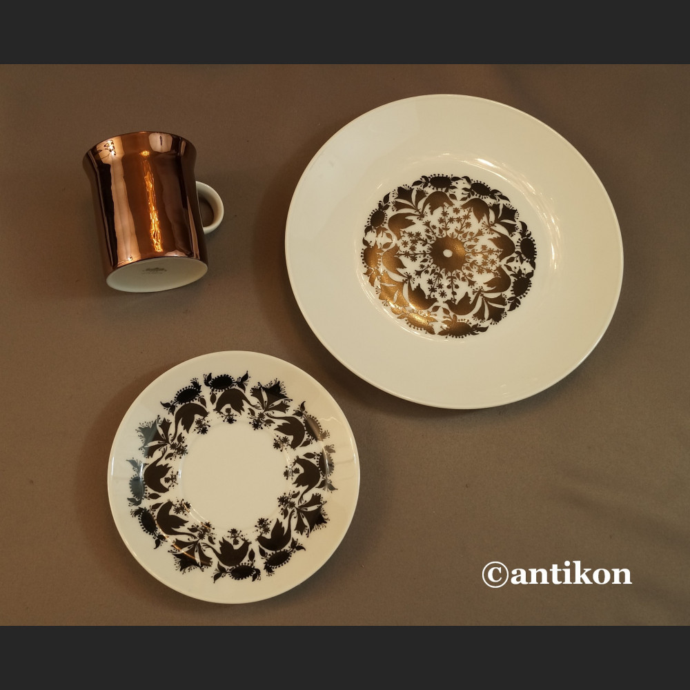 Serwis Rosenthal kawowy miedziany na 5 osób Hilton 