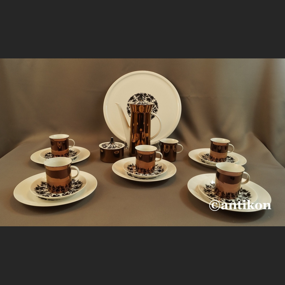 Serwis Rosenthal kawowy miedziany na 5 osób Hilton 