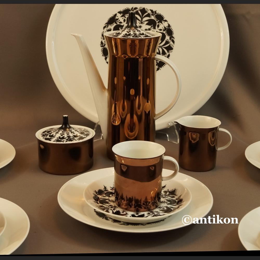 Serwis Rosenthal kawowy miedziany na 5 osób Hilton 