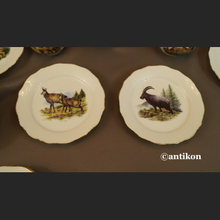 Serwis myśliwski kawowy z niemieckiej porcelany