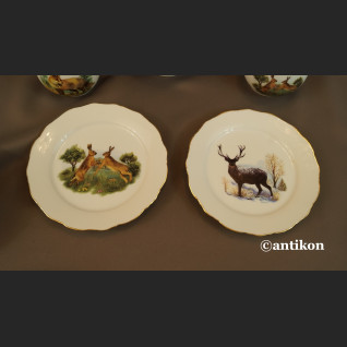 Serwis myśliwski kawowy z niemieckiej porcelany