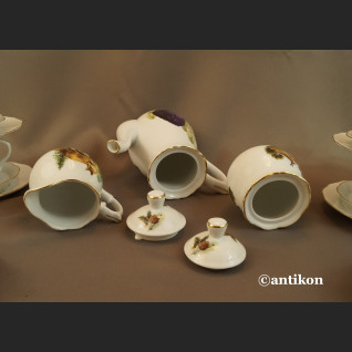 Serwis myśliwski kawowy z niemieckiej porcelany