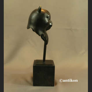 Kot figura głowa kota z brązu  Kot figura głowa kota z brązu