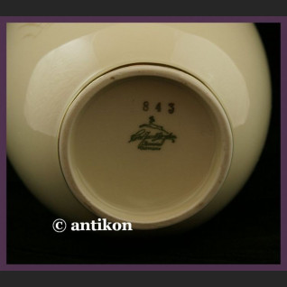 ZNAKOMITY DUŻY STARY WAZON Z PTAKIEM SYG. HERTEL - JACOB