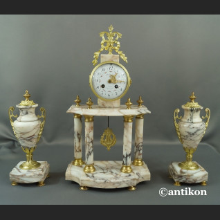 Zegar kominkowy marmurowy Francja 