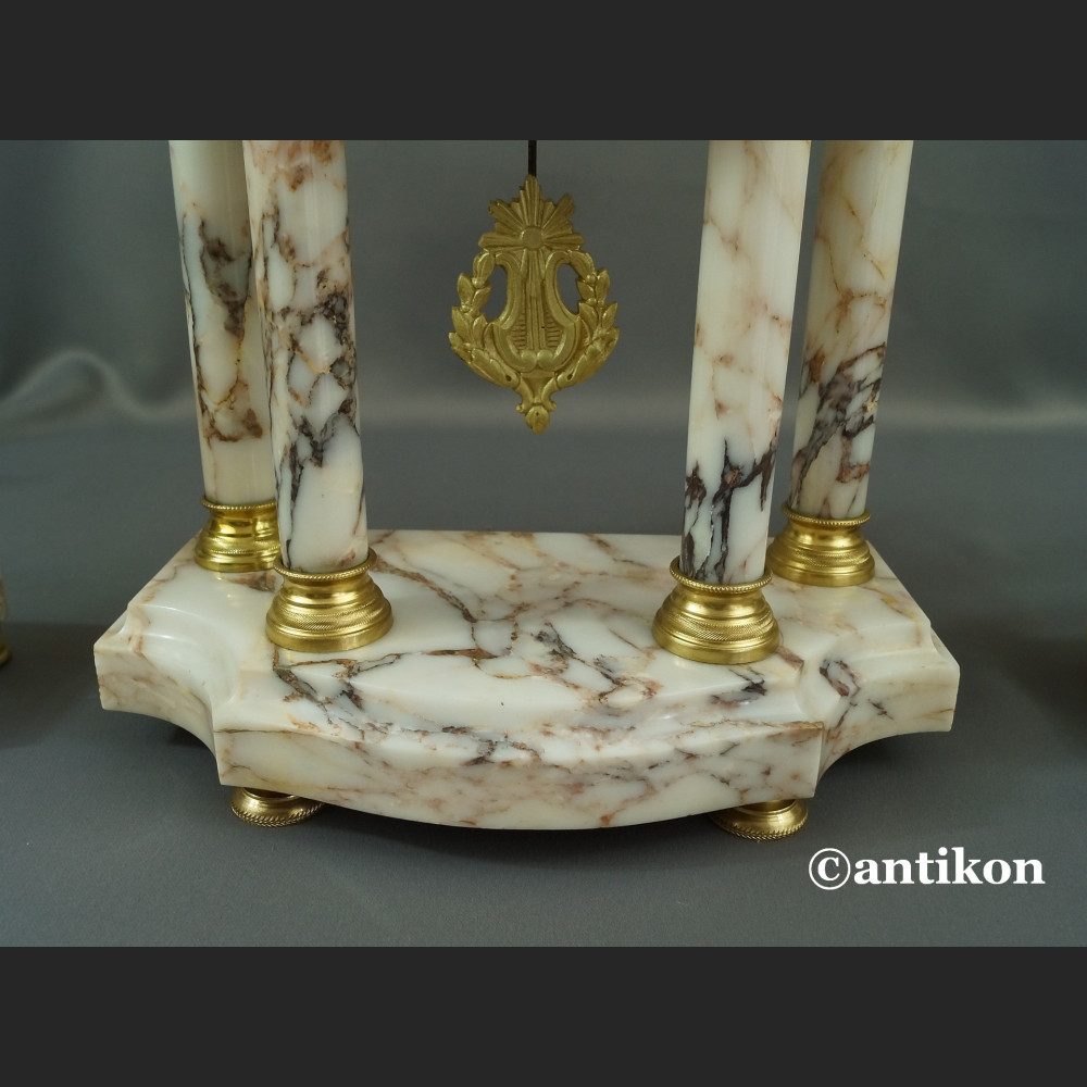 Zegar kominkowy marmurowy Francja 