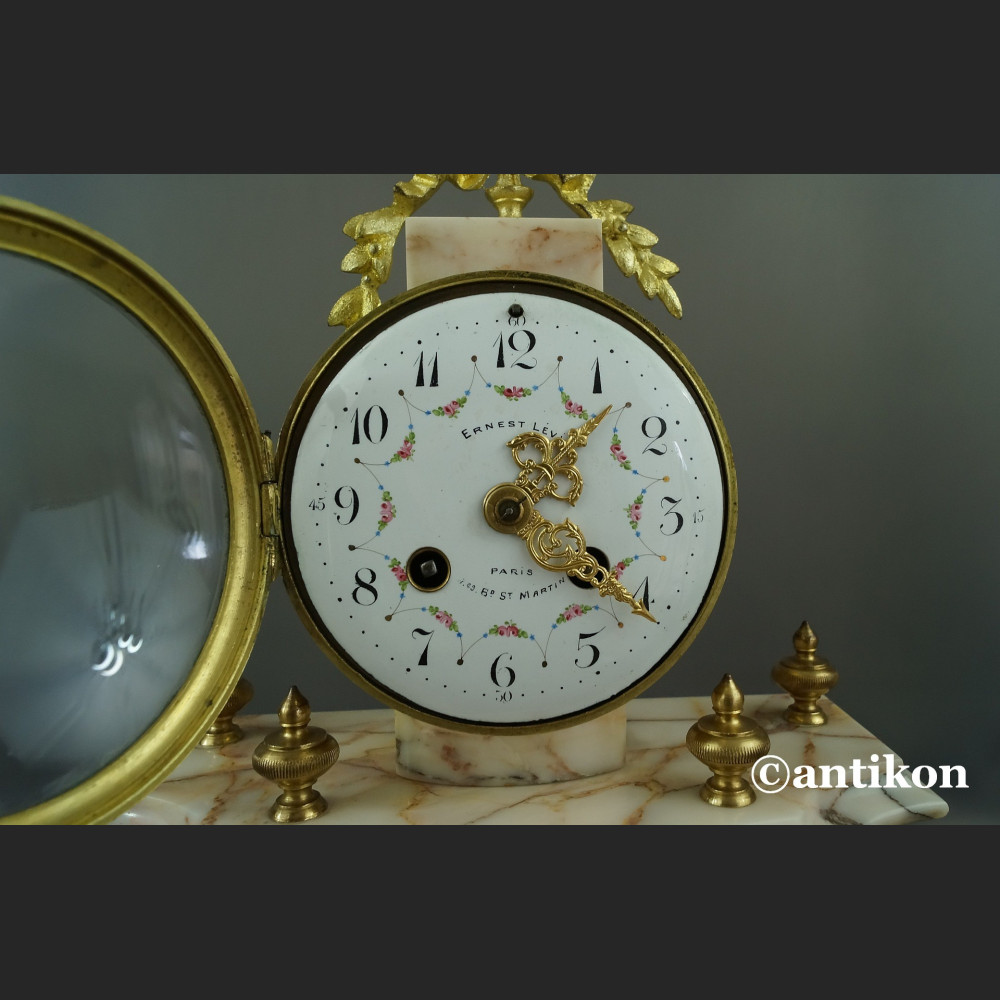 Zegar kominkowy marmurowy Francja 