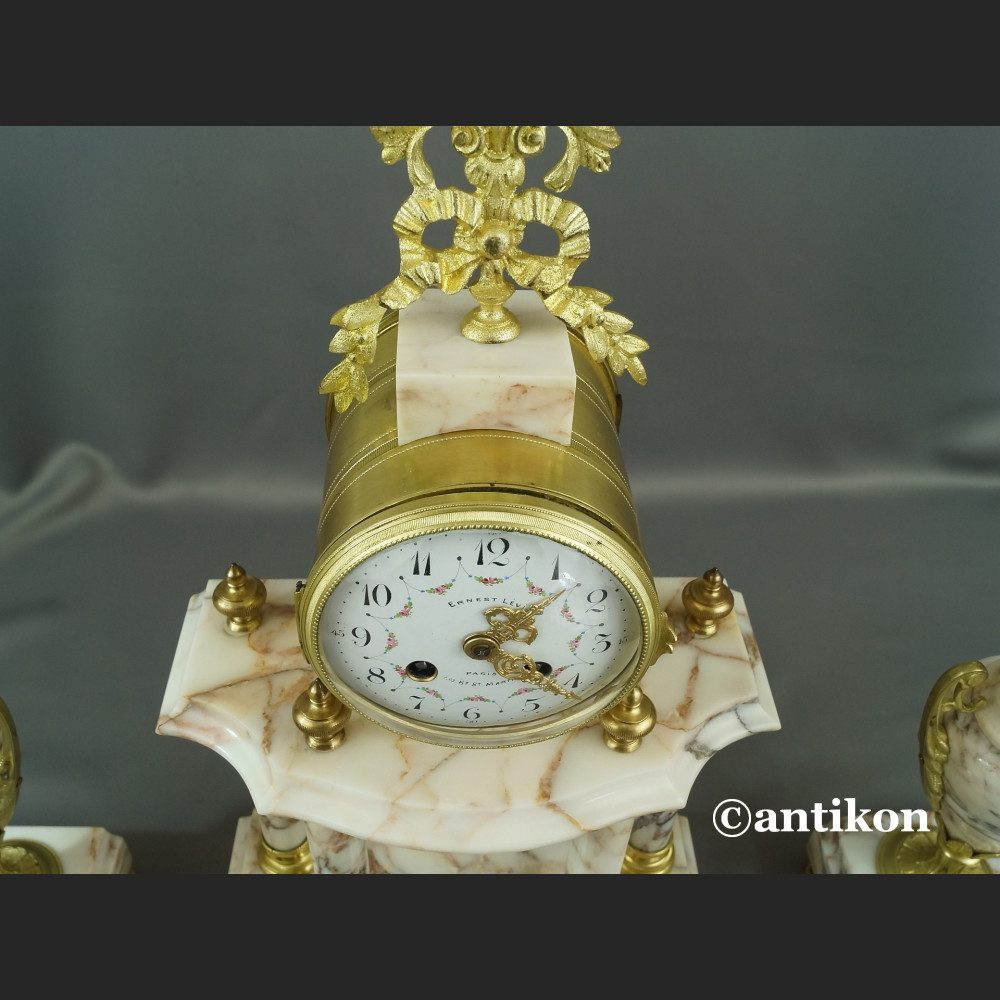 Zegar kominkowy marmurowy Francja 