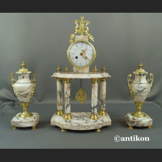 Zegar kominkowy marmurowy Francja 