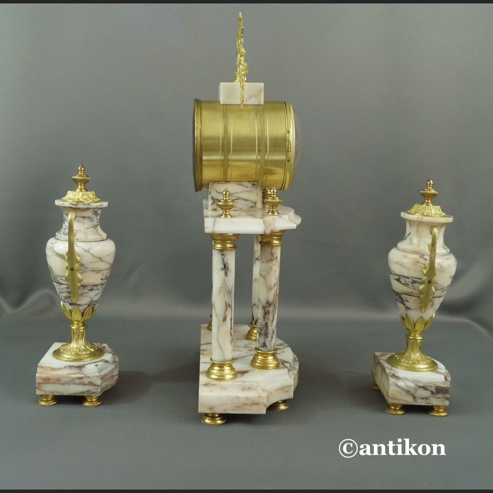 Zegar kominkowy marmurowy Francja 