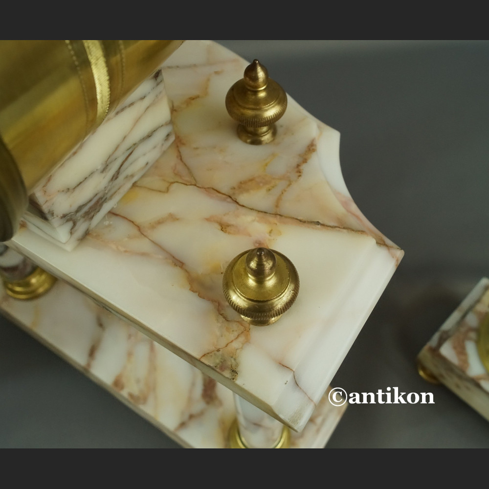 Zegar kominkowy marmurowy Francja 