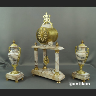 Zegar kominkowy marmurowy Francja 