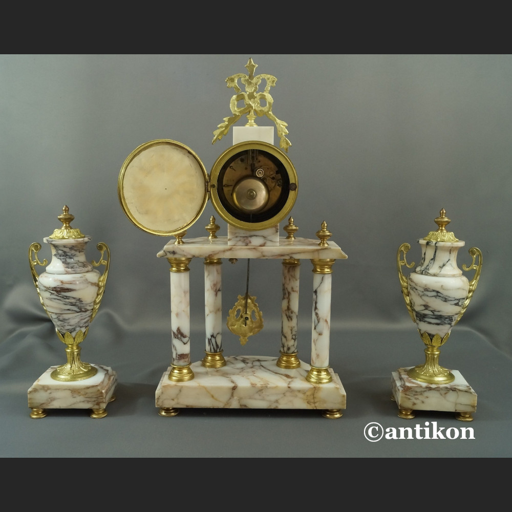 Zegar kominkowy marmurowy Francja 