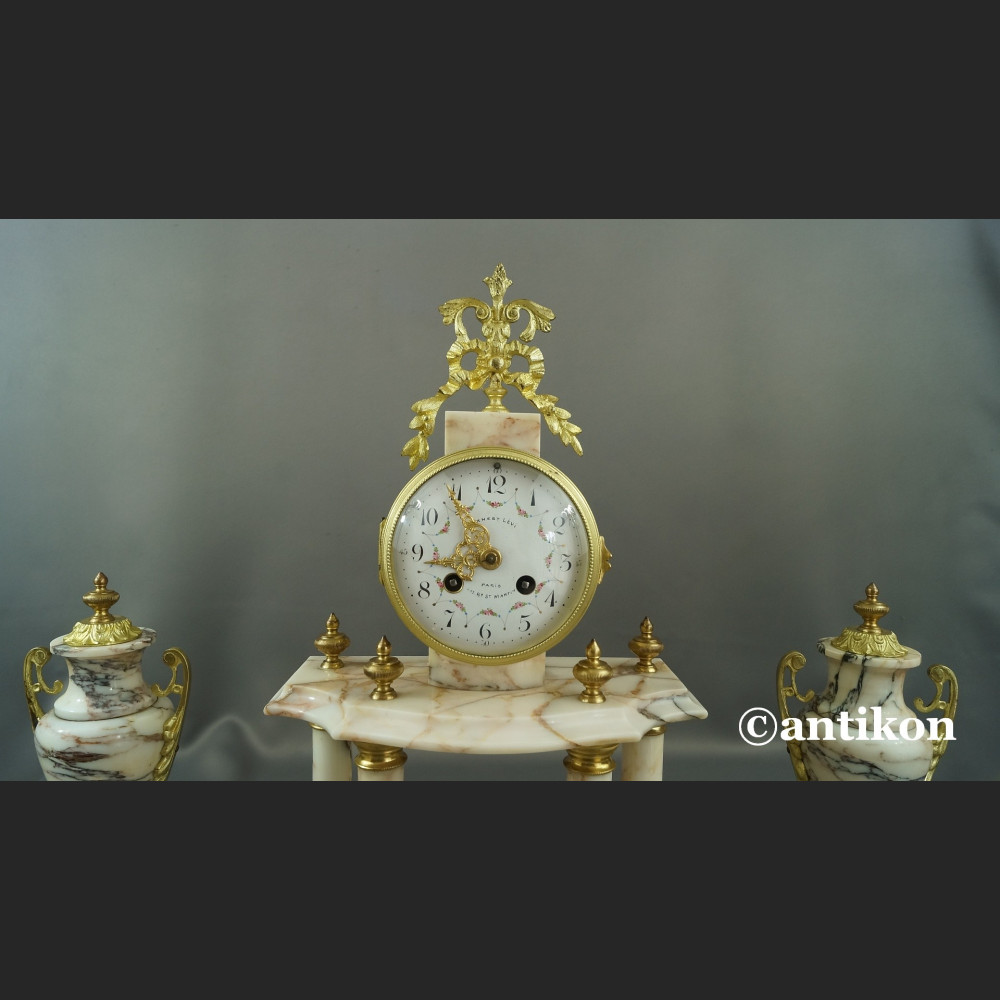 Zegar kominkowy marmurowy Francja 
