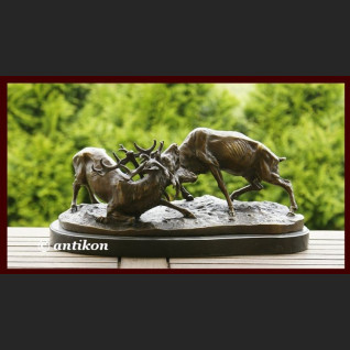 Prezent dla myśliwego jelenie w walce rzeźba 