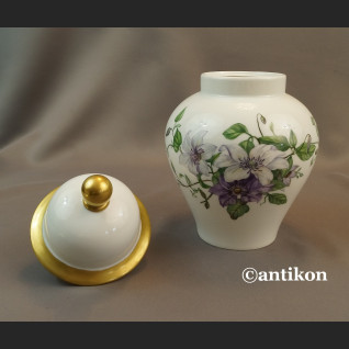 Wazon Rosenthal ręcznie malowany fiołki biały 