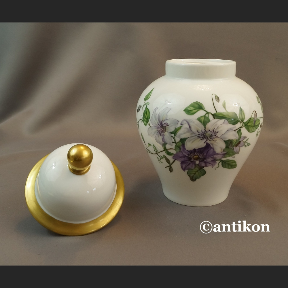 Wazon Rosenthal ręcznie malowany fiołki biały 
