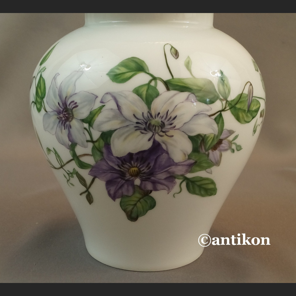Wazon Rosenthal ręcznie malowany fiołki biały 