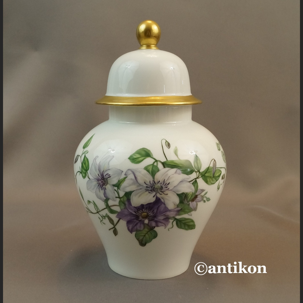 Wazon Rosenthal ręcznie malowany fiołki biały 