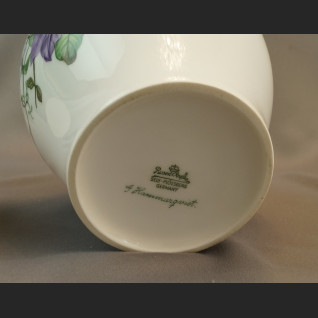 Wazon Rosenthal ręcznie malowany fiołki biały 