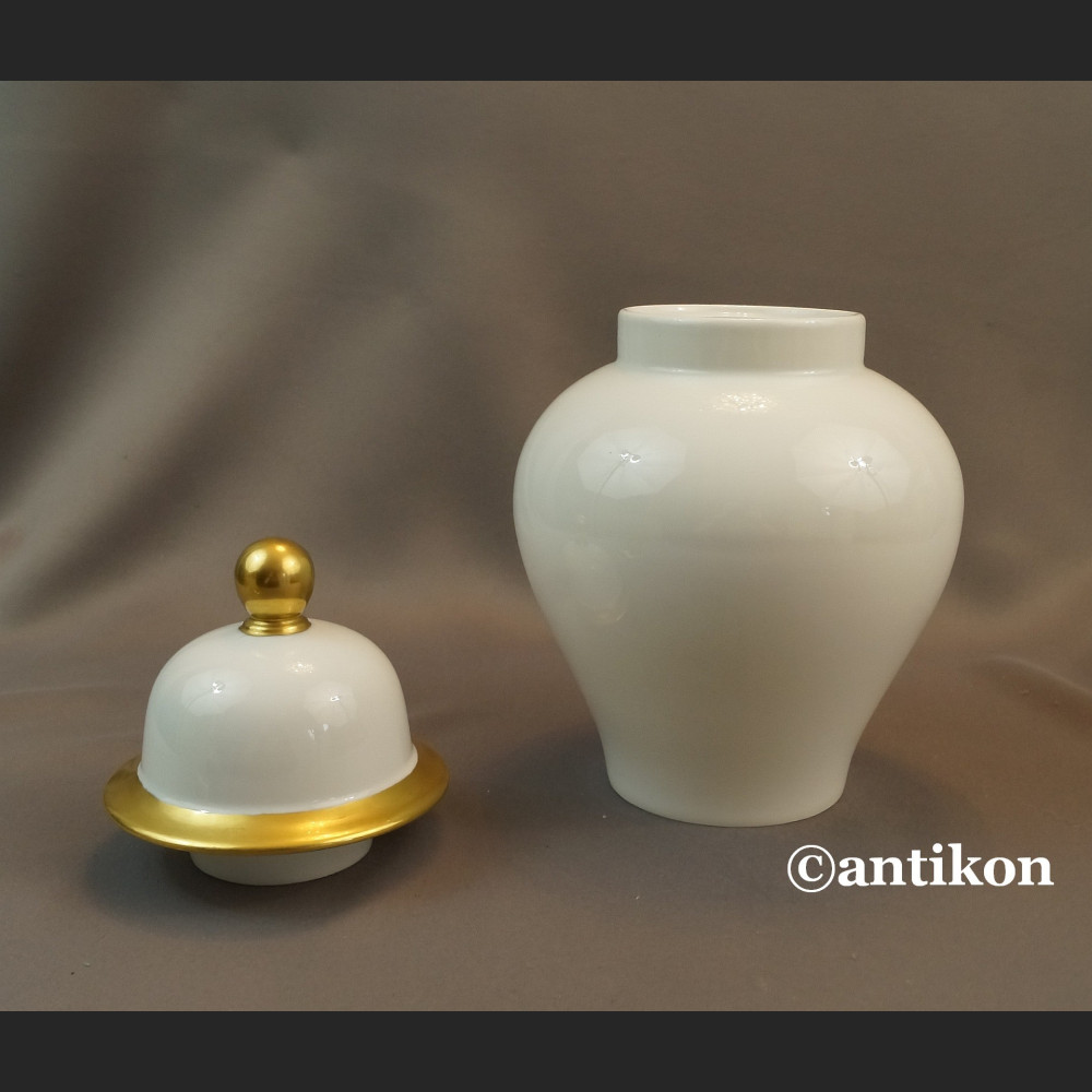 Wazon Rosenthal ręcznie malowany fiołki biały 