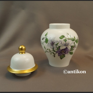 Wazon Rosenthal ręcznie malowany fiołki biały 