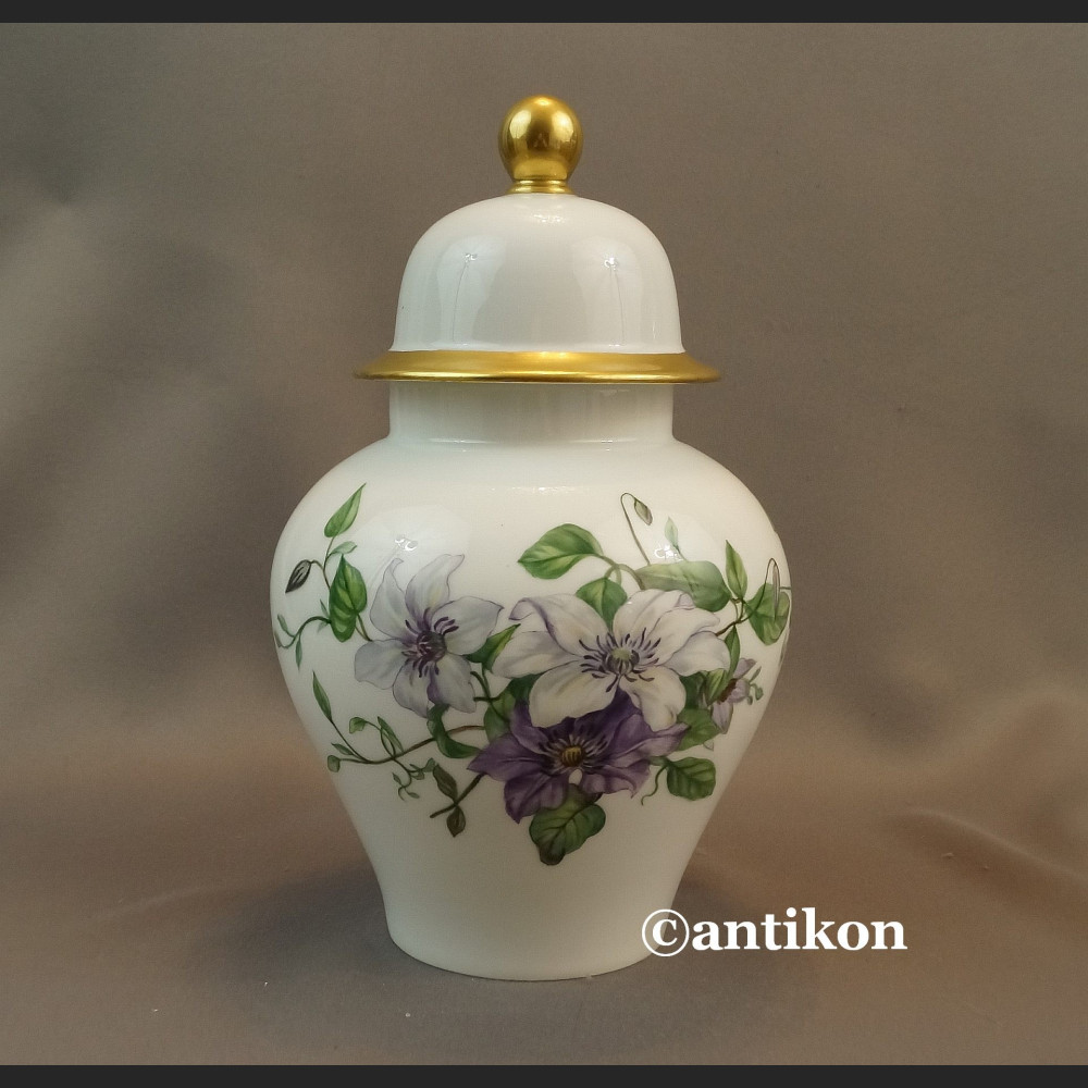 Wazon Rosenthal ręcznie malowany fiołki biały 
