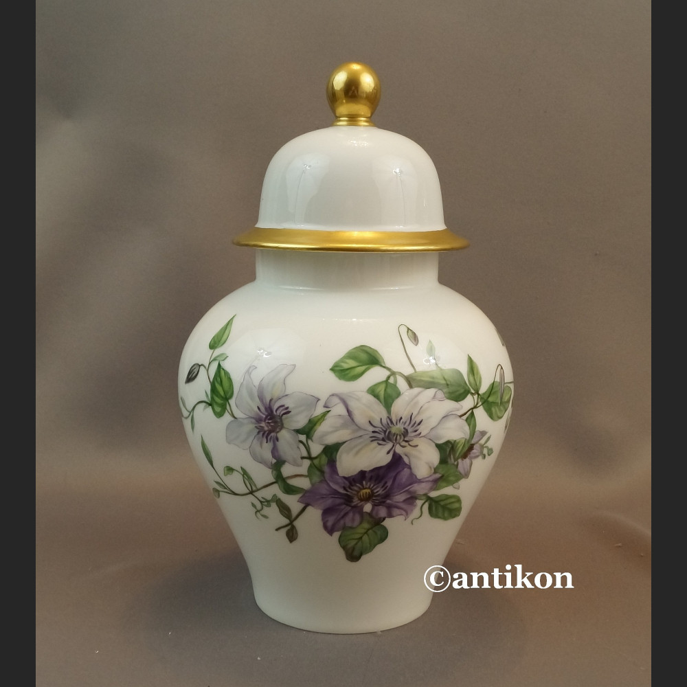 Wazon Rosenthal ręcznie malowany fiołki biały 