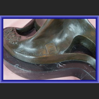 Elf secesyjna rzeźba duża figurka z brązu Elf secesyjna rzeźba duża figurka z brązu