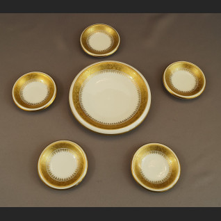 Talerzyki do konfitur złocone bawarska porcelana
