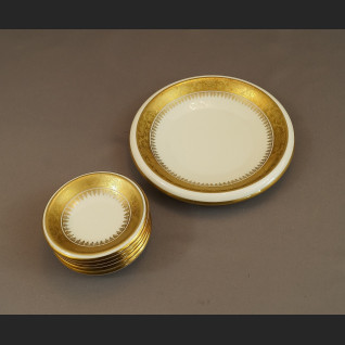 Talerzyki do konfitur złocone bawarska porcelana Talerzyki do konfitur złocone bawarska porcelana